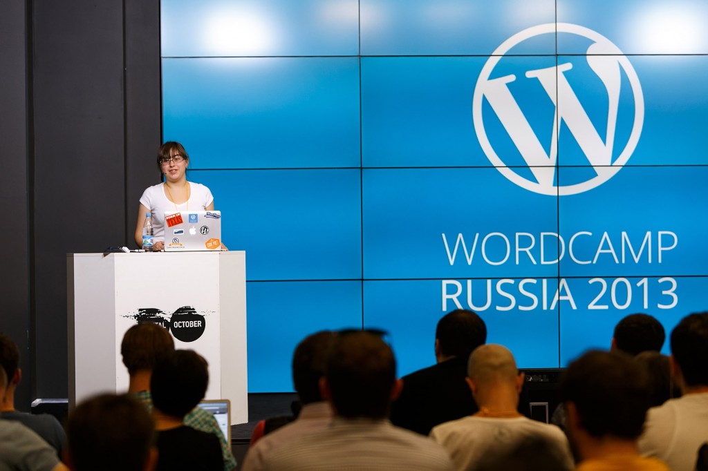 Ольга Горяева на конференции WordCamp Russia 2013